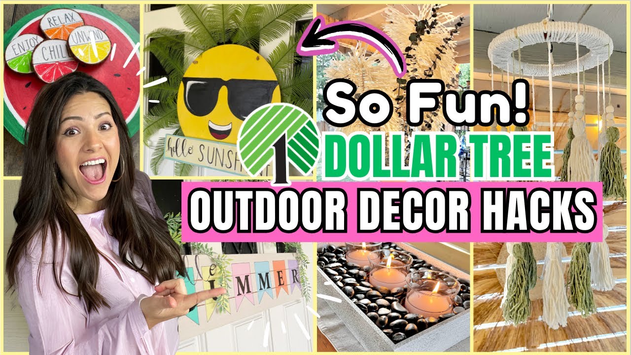 ✨SO FUN✨ Dollar Tree OUTDOOR DECOR HACKS & DIYS you need to try!