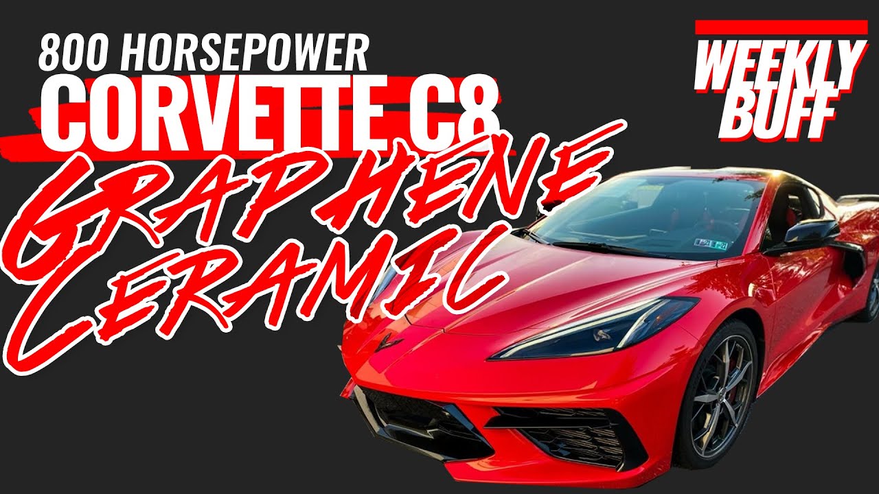 GLOSS IT Graphene Ceramic Coating and PPF on a RED C8 over 800Hp Ready To Race in VEGAS!!