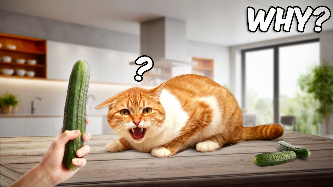 Why cats are afraid of cucumbers