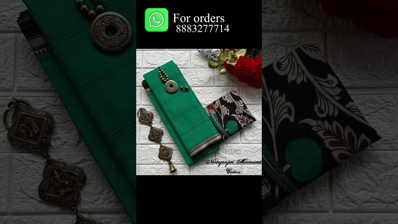 Narayanpet cotton saree #saree #cotton #onlineshopping #narayanpetcottonsaree #narayanpet #fashion
