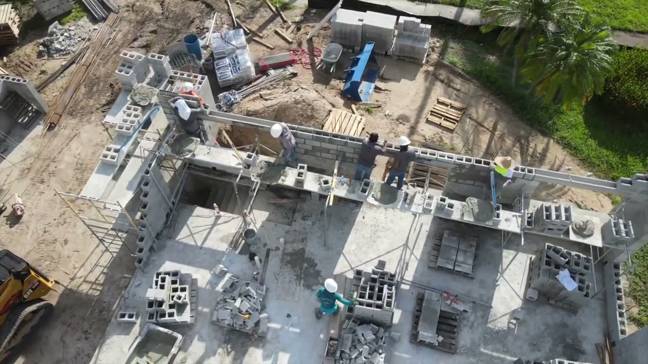 Cogdill Builders of Florida First story masonry at Davis Island Custom Home