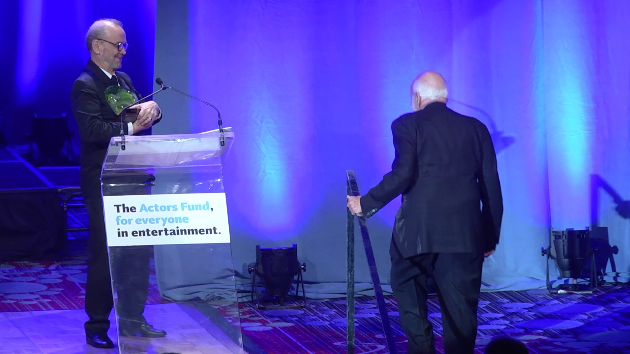 Joel Grey presents Hal Prince with The Lifetime Achievement Award