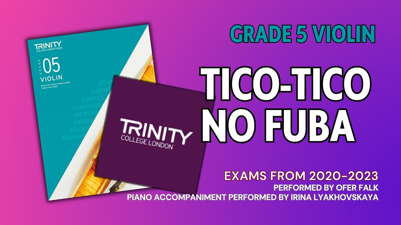 Tico-tico no Fuba (with repeats) Play along | Trinity College London Grade 5 Violin Exams from 2020
