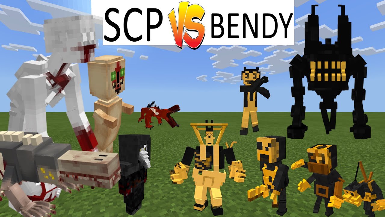 SCP Foundation VS Bendy and the Ink machine Minecraft PE Add on