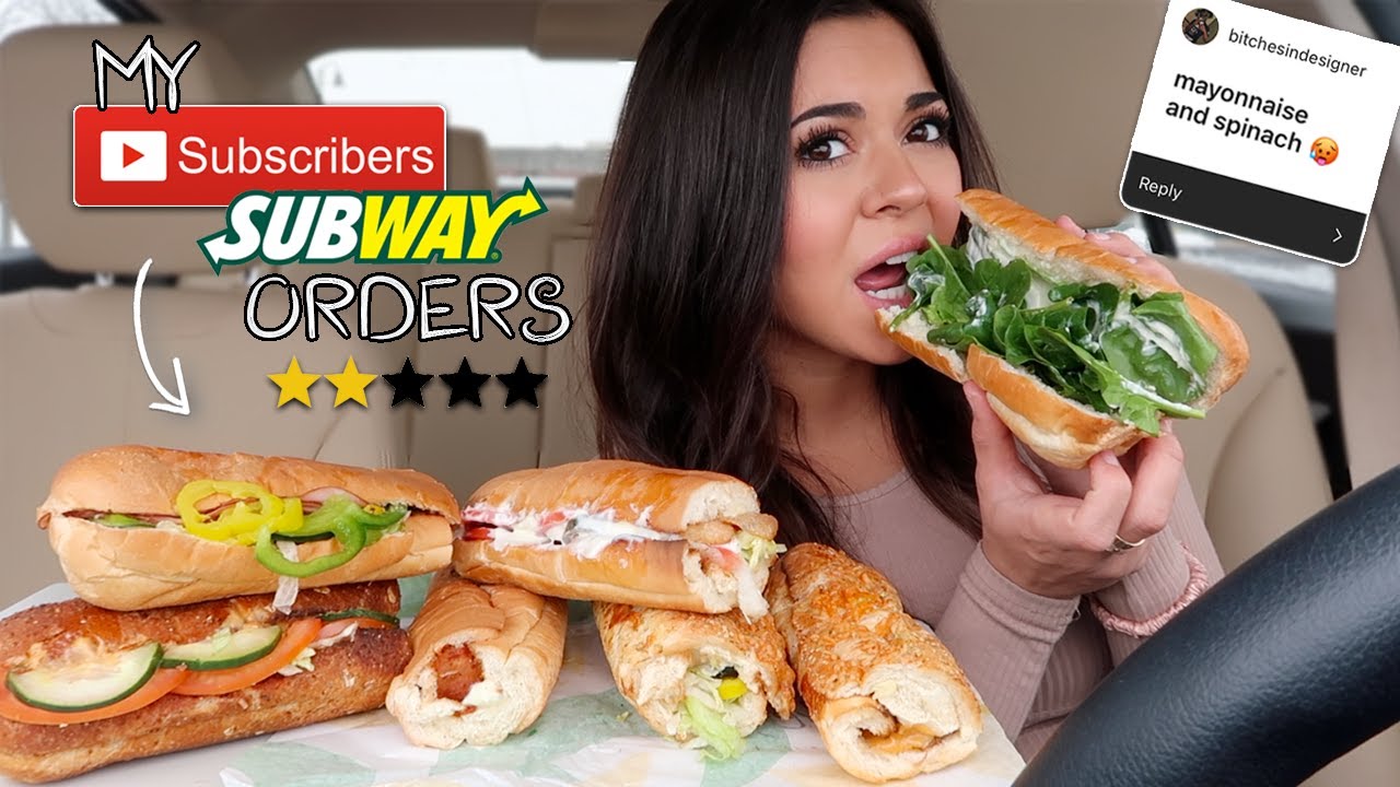 EATING MY Subscribers SUBWAY ORDERS! | Steph Pappas