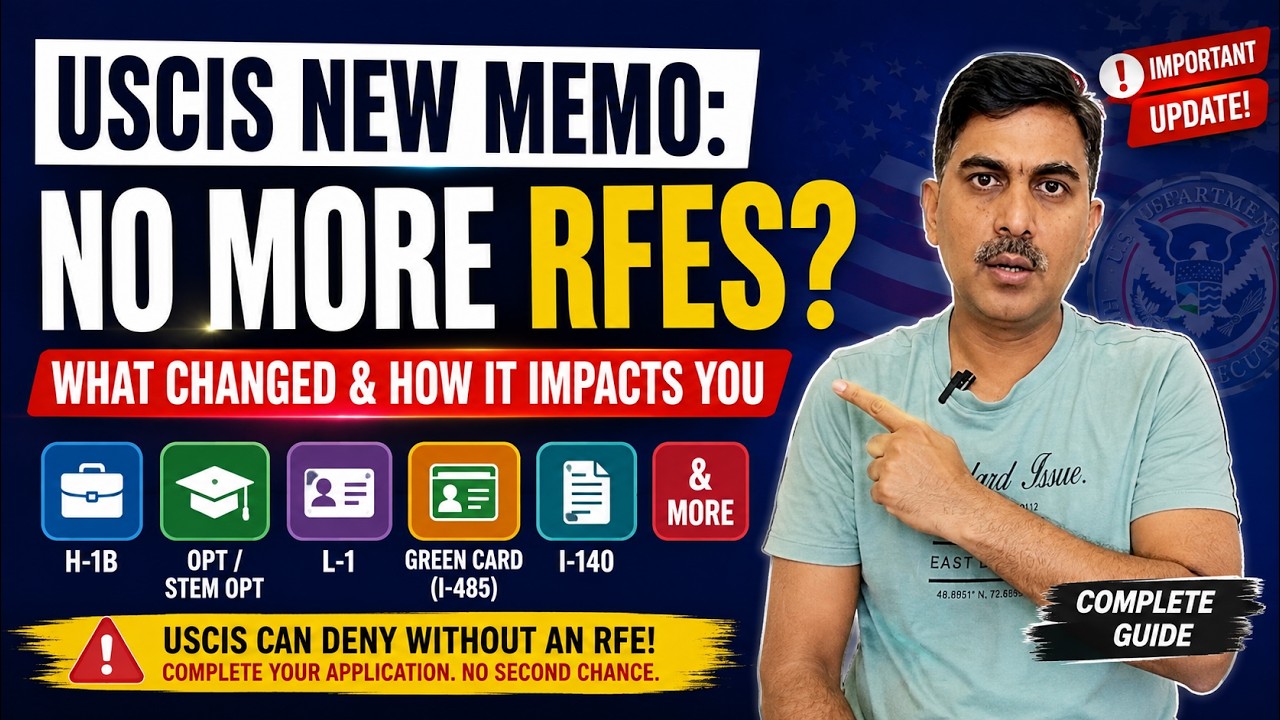 USCIS NEW Evidence Rule Explained: More Denials, Fewer RFEs? H-1B, OPT, Green Card Impact