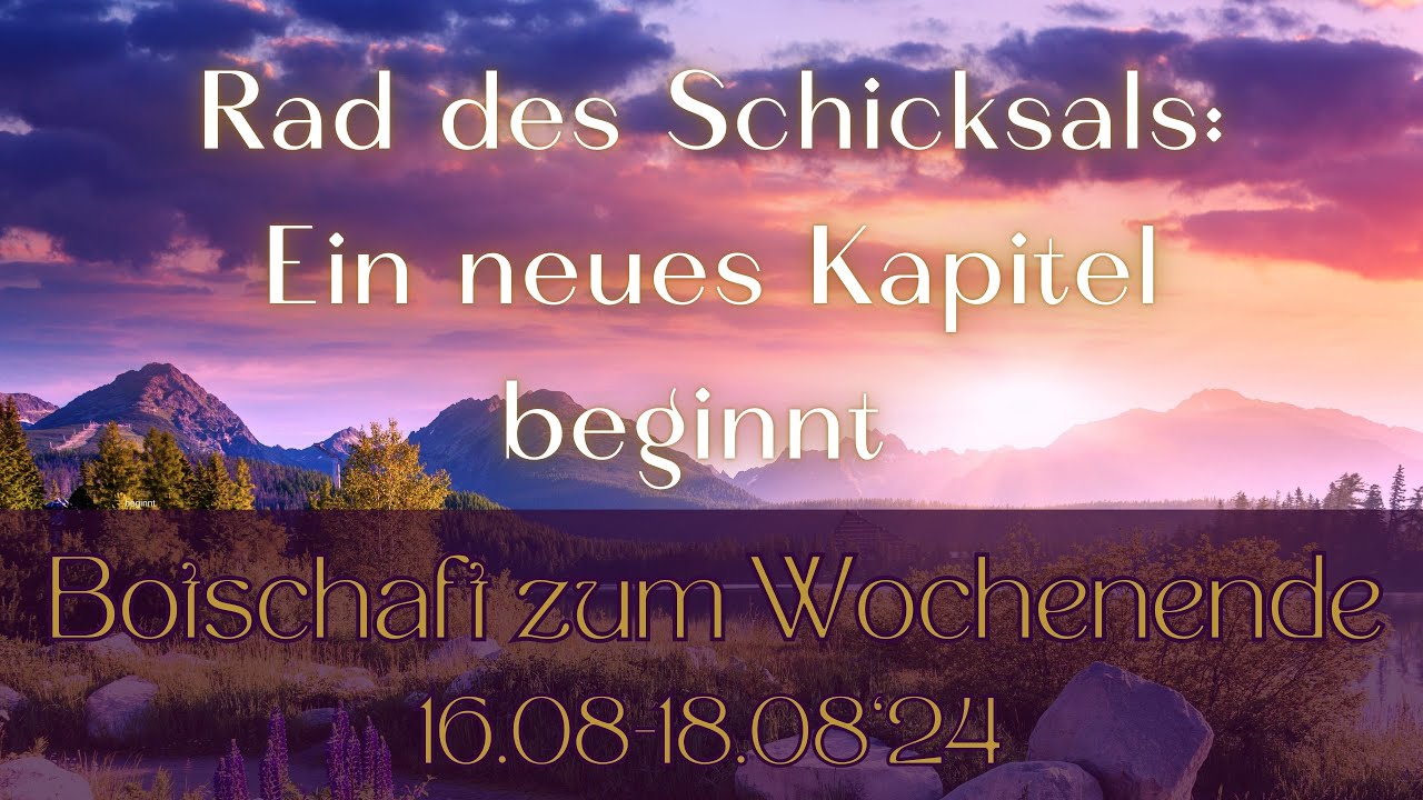 Rad des Schicksals: Ein neues Kapitel beginnt 📖 Botschaft zum Wochenende #weekendvibes