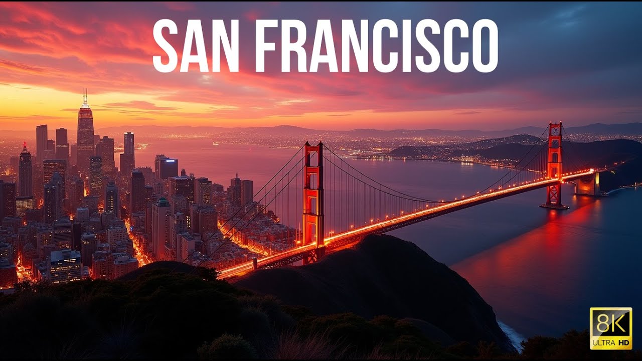 San Francisco in 8K ULTRA HD - The Golden City (Drone view)