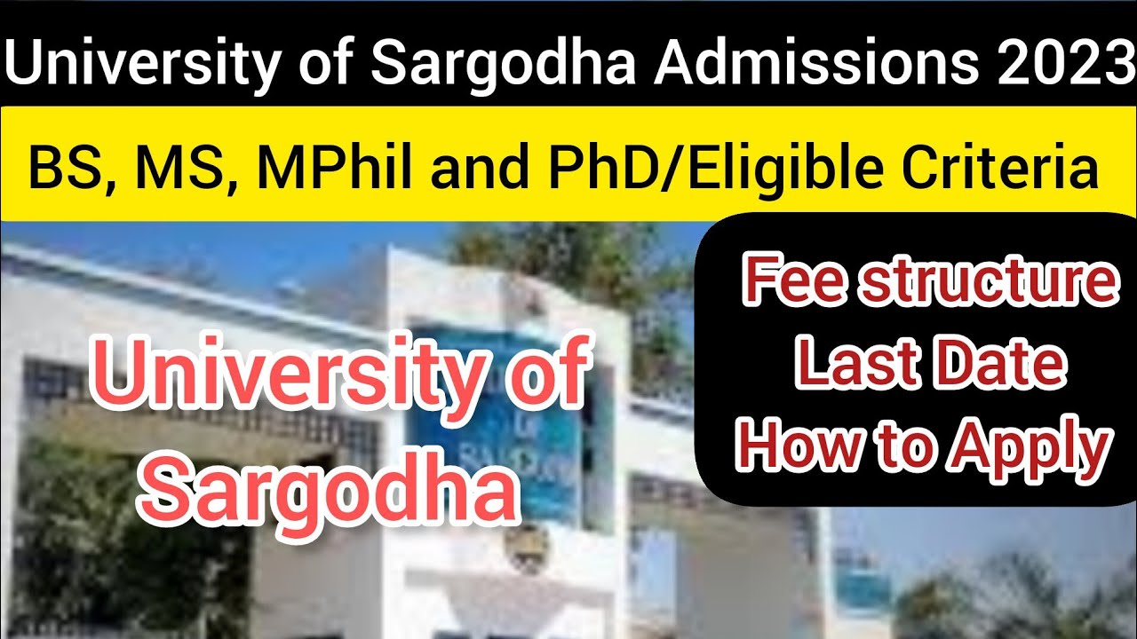 University of Sargodha (UOS) admission 2023 :: How to Get admission in University Of Sargodha 2023