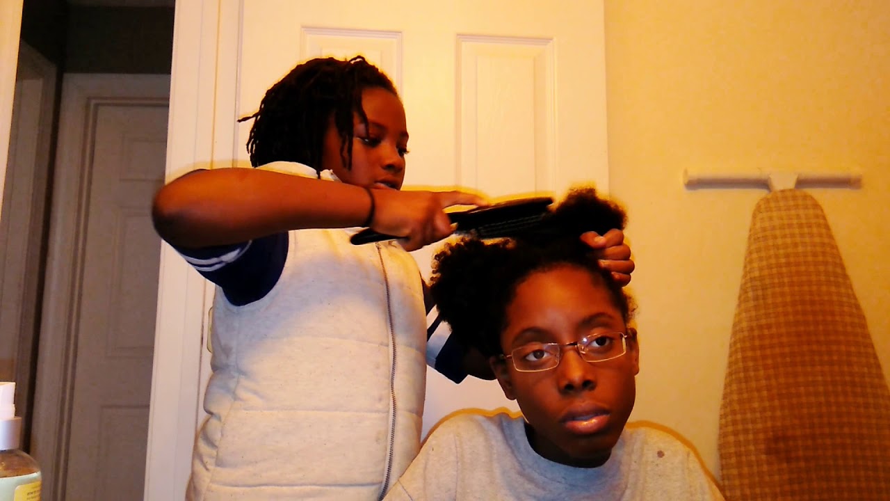 doing my cousin's hair