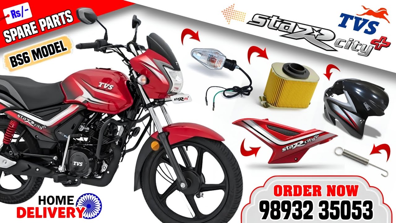 TVS Star City Plus BS6 Spare Parts Price ♈ 98932 35053 ⬅️ All India 🇮🇳 Home Delivery 🚚 #spareparts