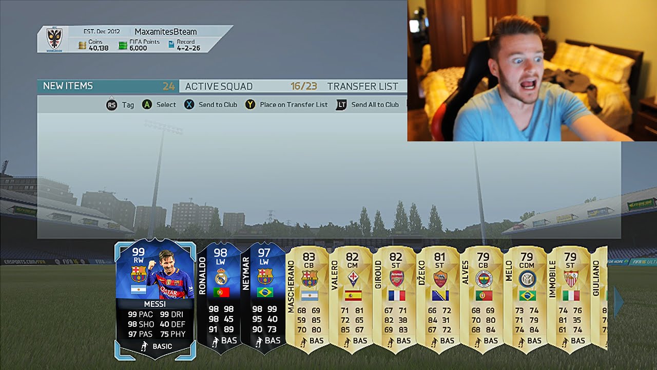 TOTY 99 MESSI RONALDO & NEYMAR ARE IN PACKS!!! - FIFA 16 TOTY ATTACKERS PACK OPENING!!