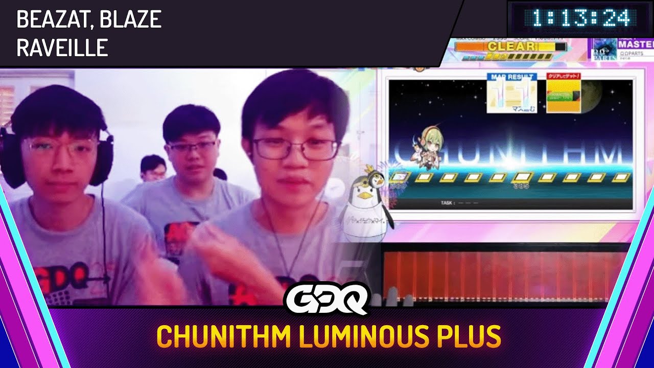 CHUNITHM LUMINOUS PLUS by Beazat, Blaze and Raveille in 1:13:24 - Awesome Games Done Quick 2025