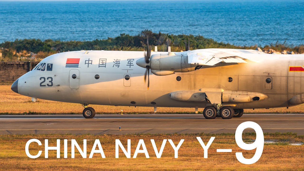 China’s Y-9 Transport Plane Glows in Golden Hour 在最美時刻，遇見中國海軍運-9的海天交響