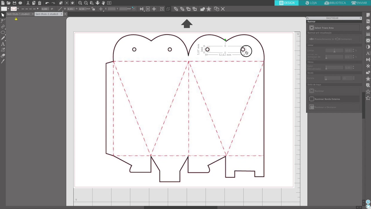 Transformando molde em jpg para Studio