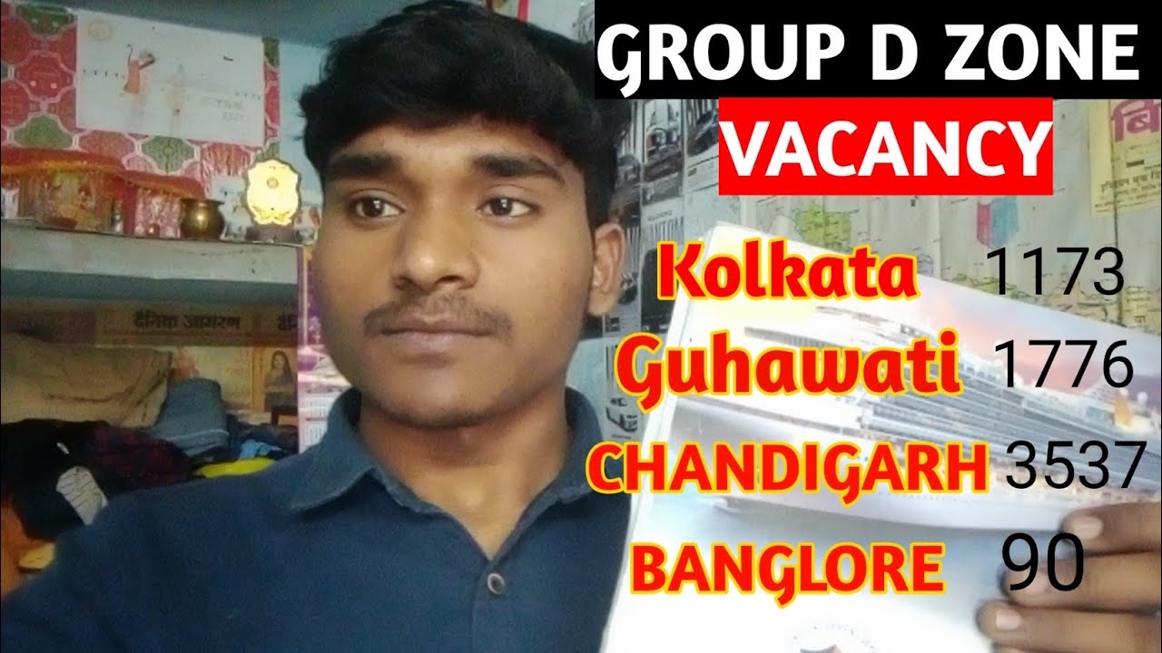 GROUP D ZONE WISE VACANCY #railway 