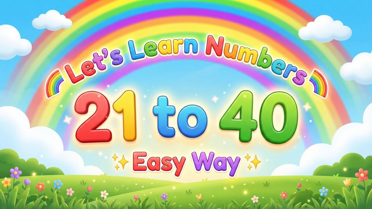 Let’s Learn Numbers 21 to 40 | Easy Counting for Kids | Fun Learning Video YouTube feed@TinyUnicorns
