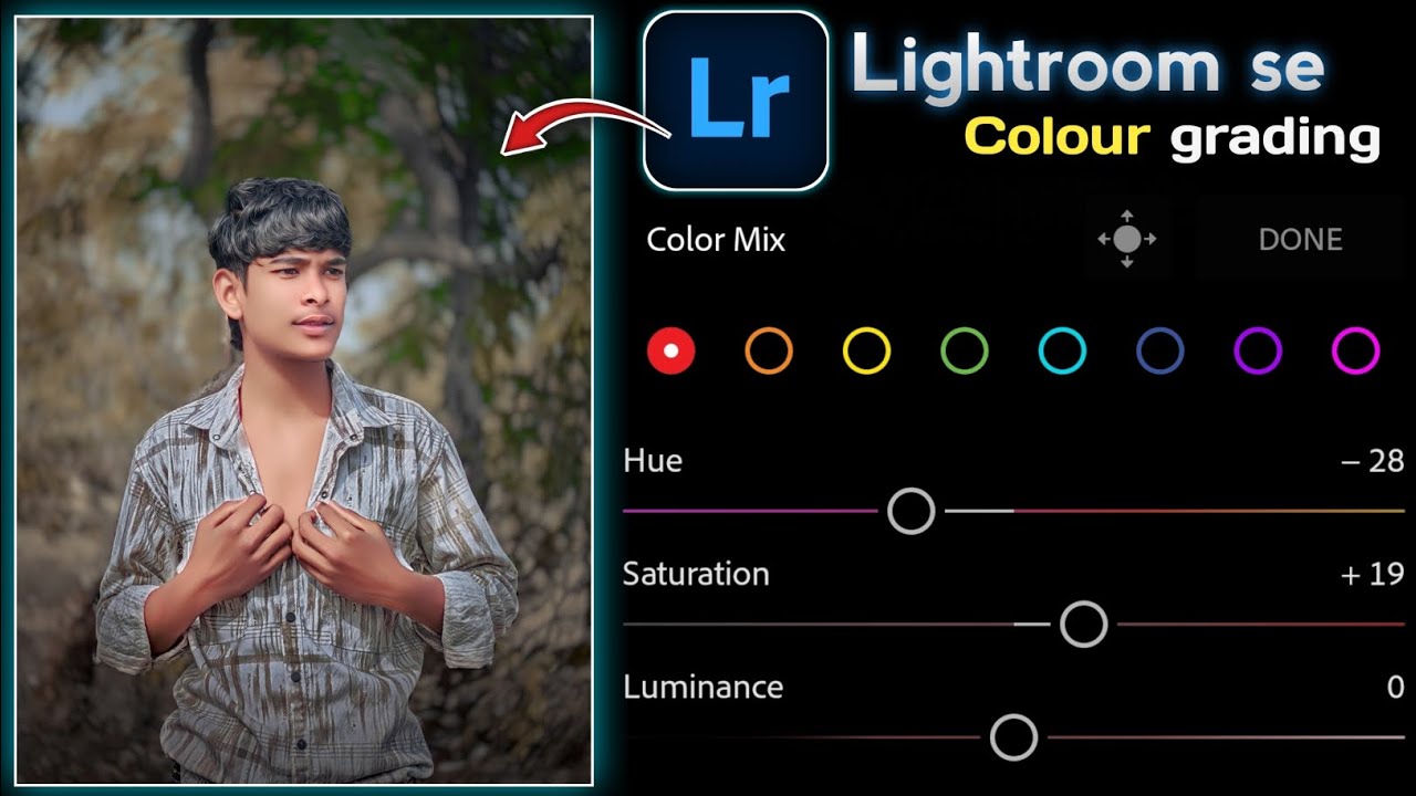 Lightroom se colour grading | in face smooth | Lightroom se one click me | photo editing...