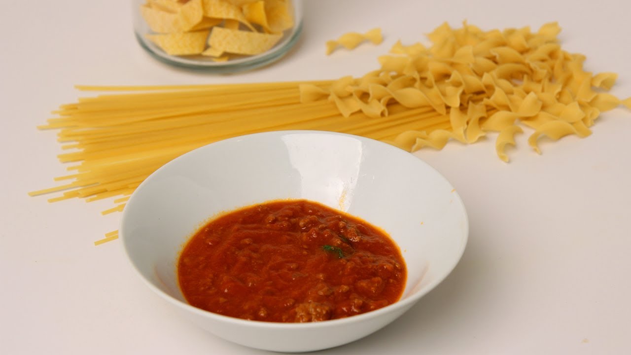 Homemade Meat Sauce Recipe - Laura Vitale - Laura in the Kitchen Episode 449