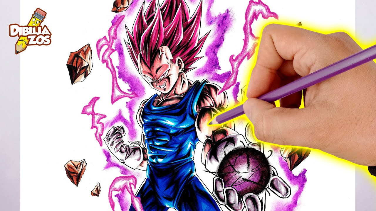 CÓMO DIBUJAR A VEGETA MEGA INSTINTO 🔥 [Bastante FÁCIL] | DÍA 5