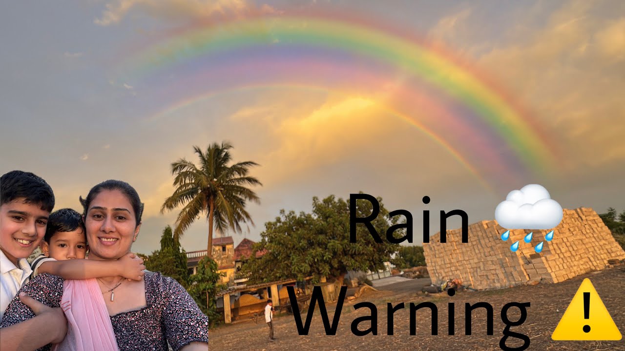 Beautiful rainbow dikha baris ke tension me 