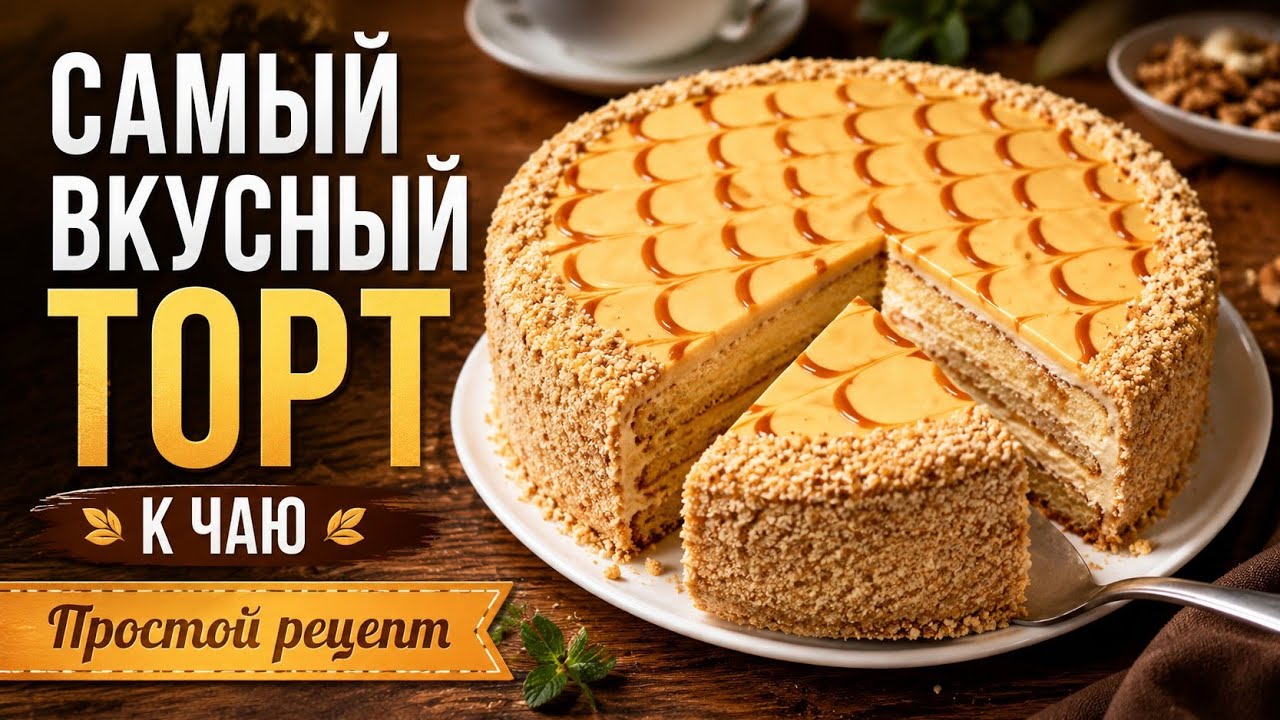 Самый вкусный домашний торт к чаю! Простой рецепт из доступных ингредиентов!
