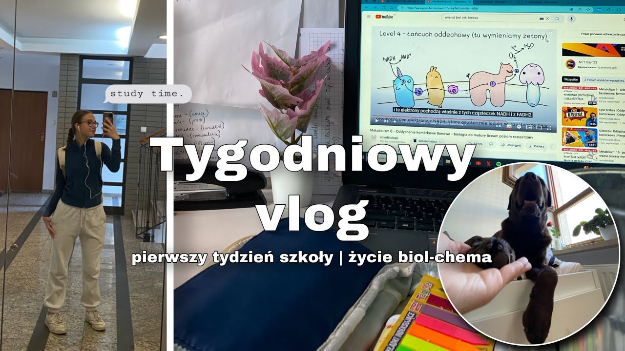 Chaotyczny vlog | pierwszy tydzień szkoły | życie biolchema 🏫📚