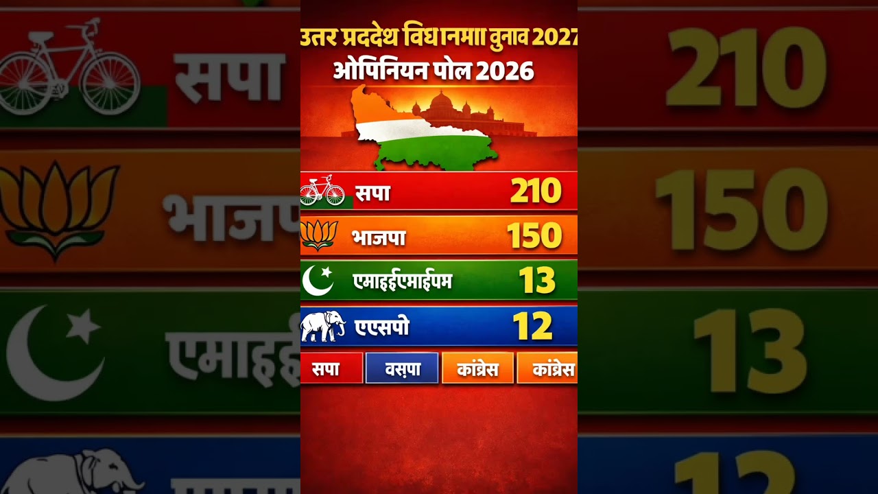 UP Vidhan Sabha Chunav 2027Opinion Poll: Yogi vs Akhilesh | LatestSeat Share Analysis#bjp