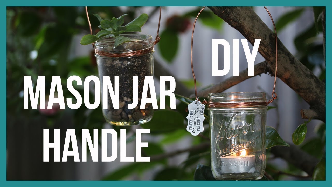 How to Make a Wire Handle for a Mason Jar, DIY Craft - Beaducation.com