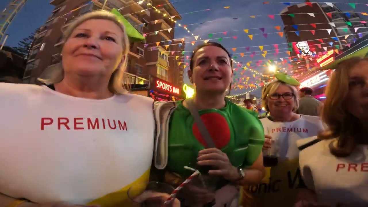Benidorm Fiesta 2023 Night Walk 4K Tour