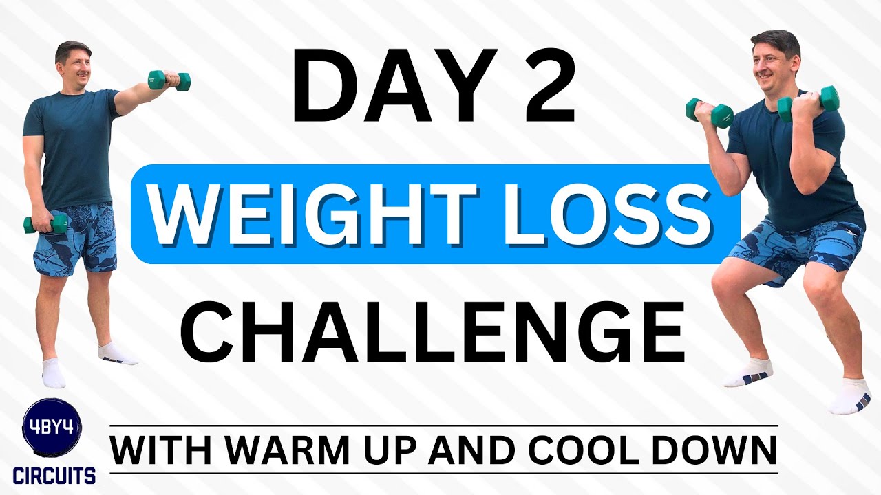 Over 50s ALL LEVELS 31 Day WEIGHT LOSS CHALLENGE. Full Body Weights Workout Day 2