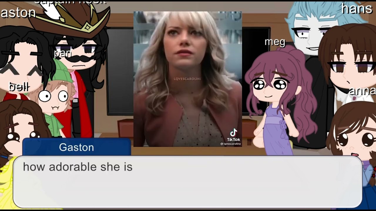 Disney villain and hero||(I guess you can say)|| react to y/n||gacha club||react||