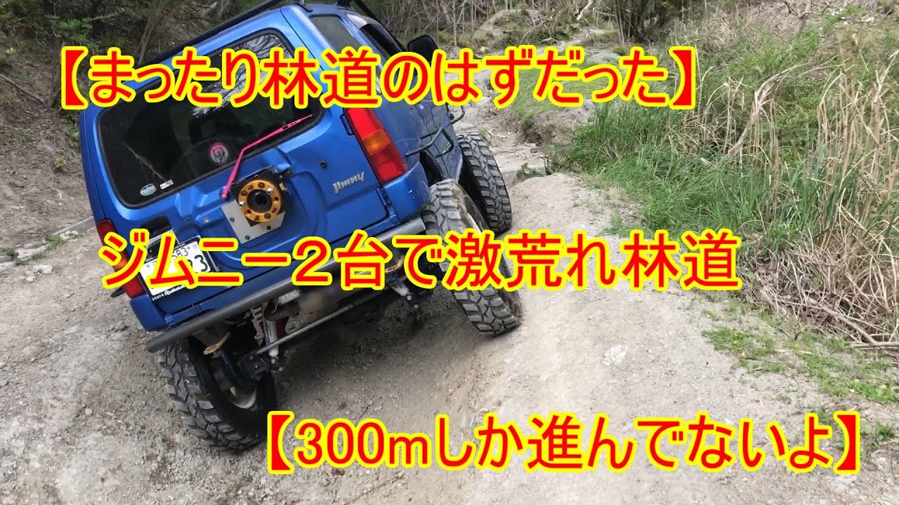 【まったり林道のはずだった】ジムニー２台で激荒れ林道【300mしか進んでないよ】