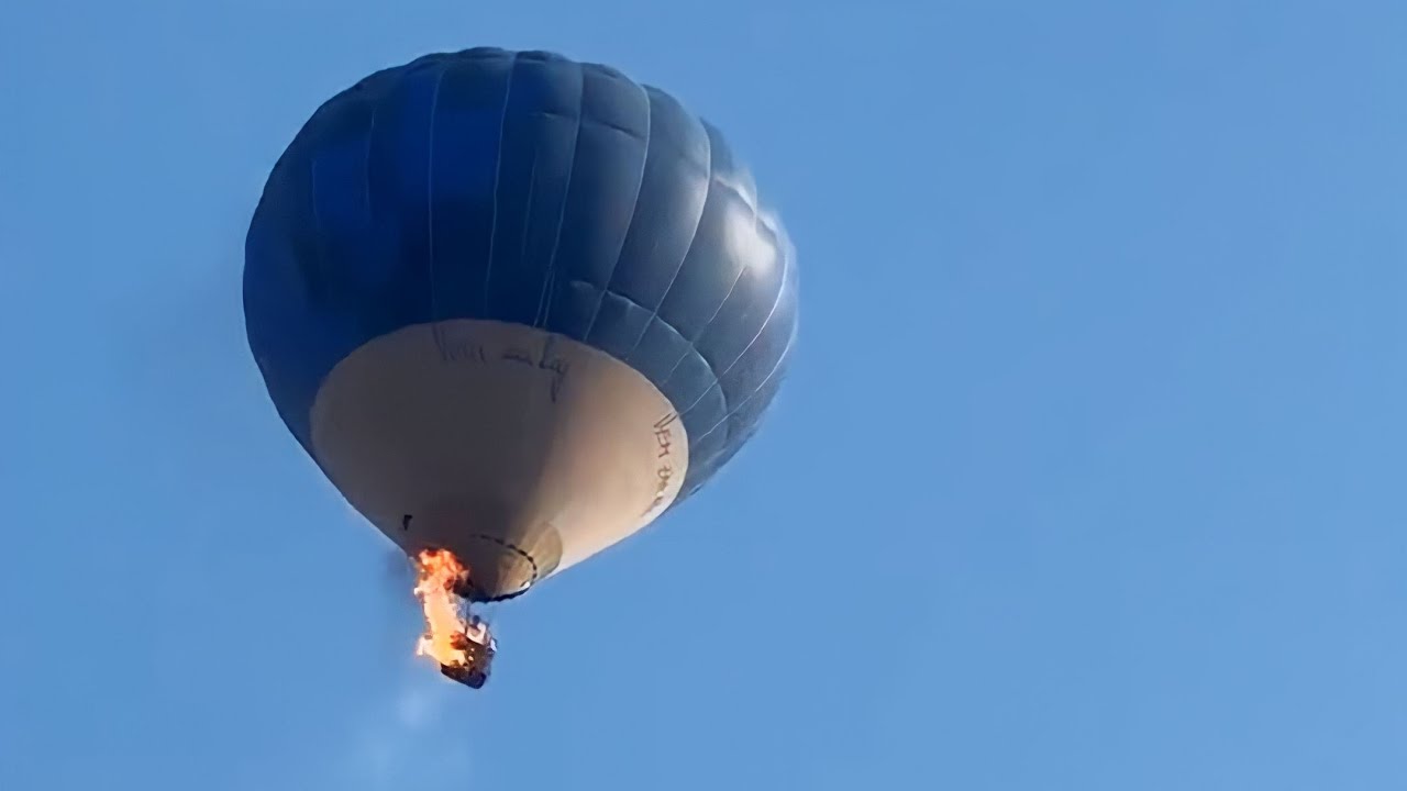 🤔| Familia sufre un terrible accidente al incendiarse el globo aerostático en Teotihuacán