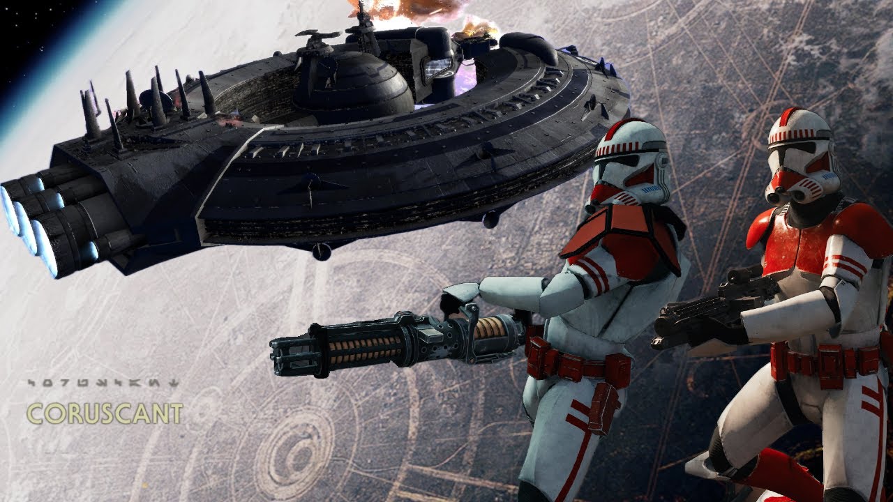 CIS Invasion Fleet VS Clone Guards - Star Wars Empire At War Remake
