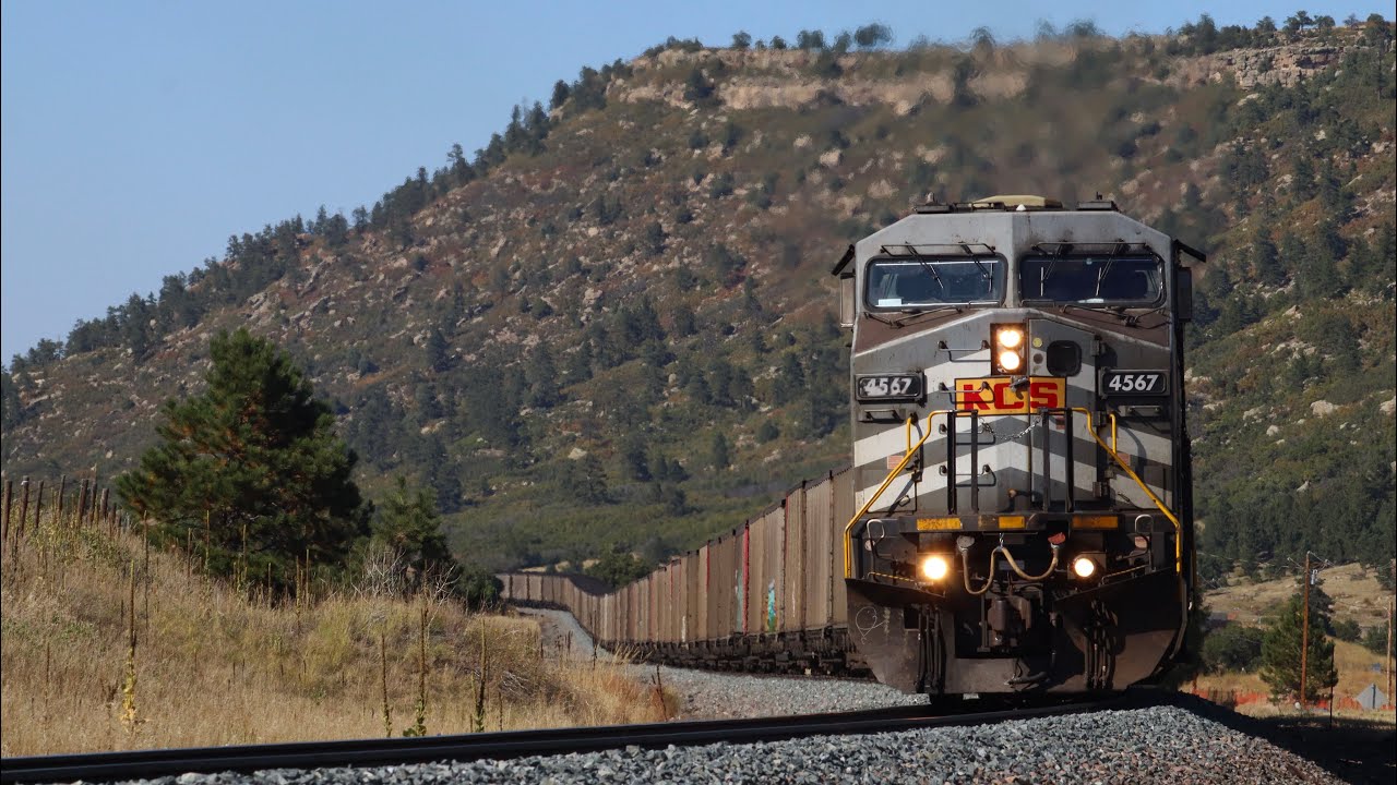Awesome foreign power on the BNSF / UP Joint Line in Colorado, featuring KCS Gray Ghost, CSX and NS!