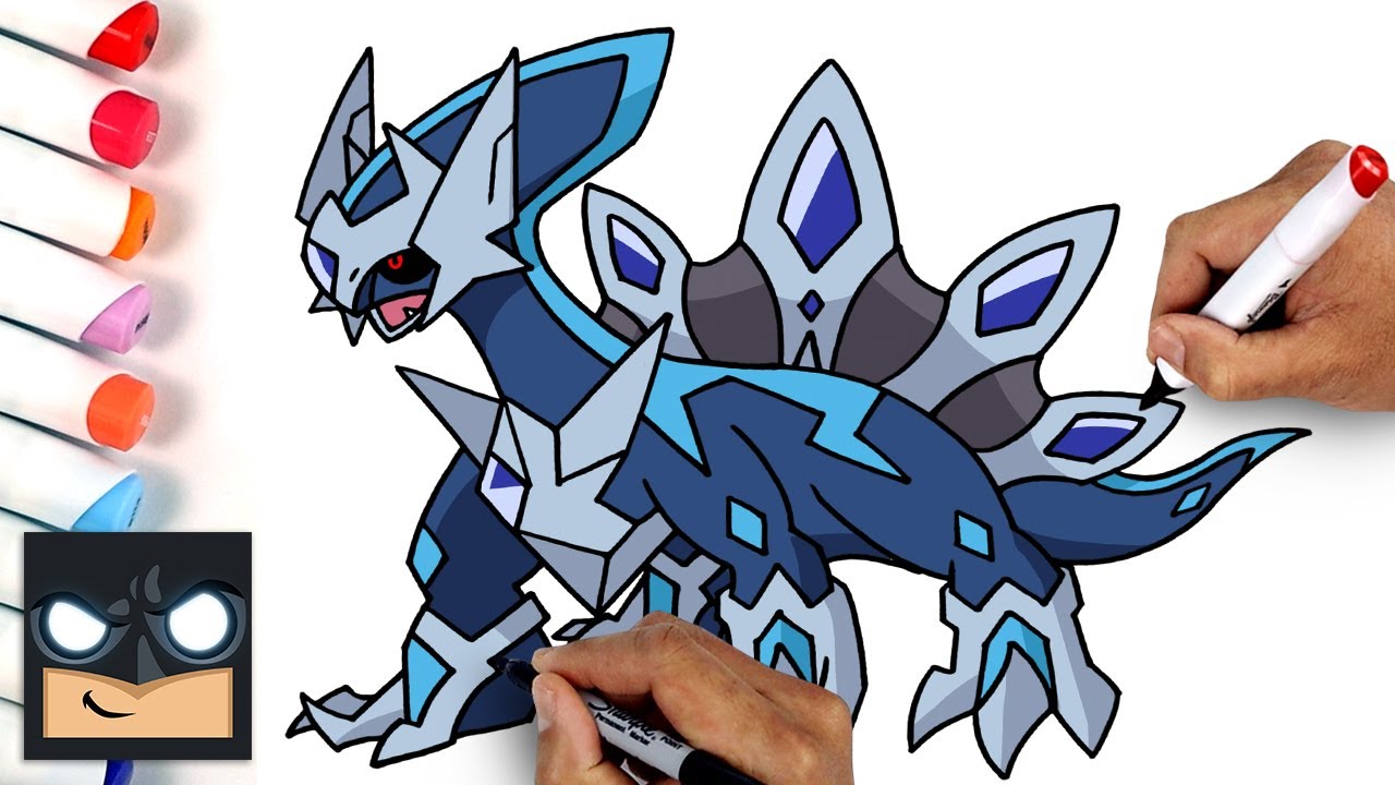 How To Draw Mega Dialga | Pokemon Draw and Color Tutorial