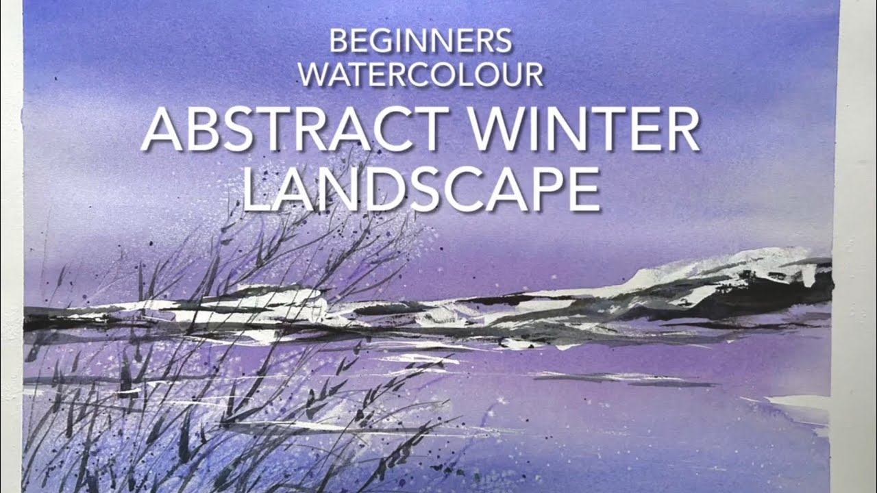 TRY THIS NEW WATERCOLOUR TECHNIQUE! Paint a beautiful Abstract Winter Watercolor Landscape Painting