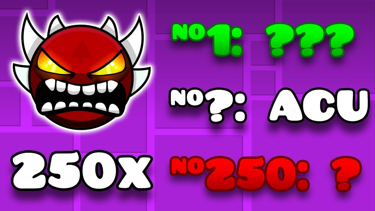 Ranking my 250 EXTREME DEMONS | Geometry Dash