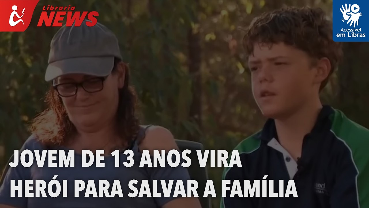 Jovem de 13 anos vira herói para salvar a família (Libras)