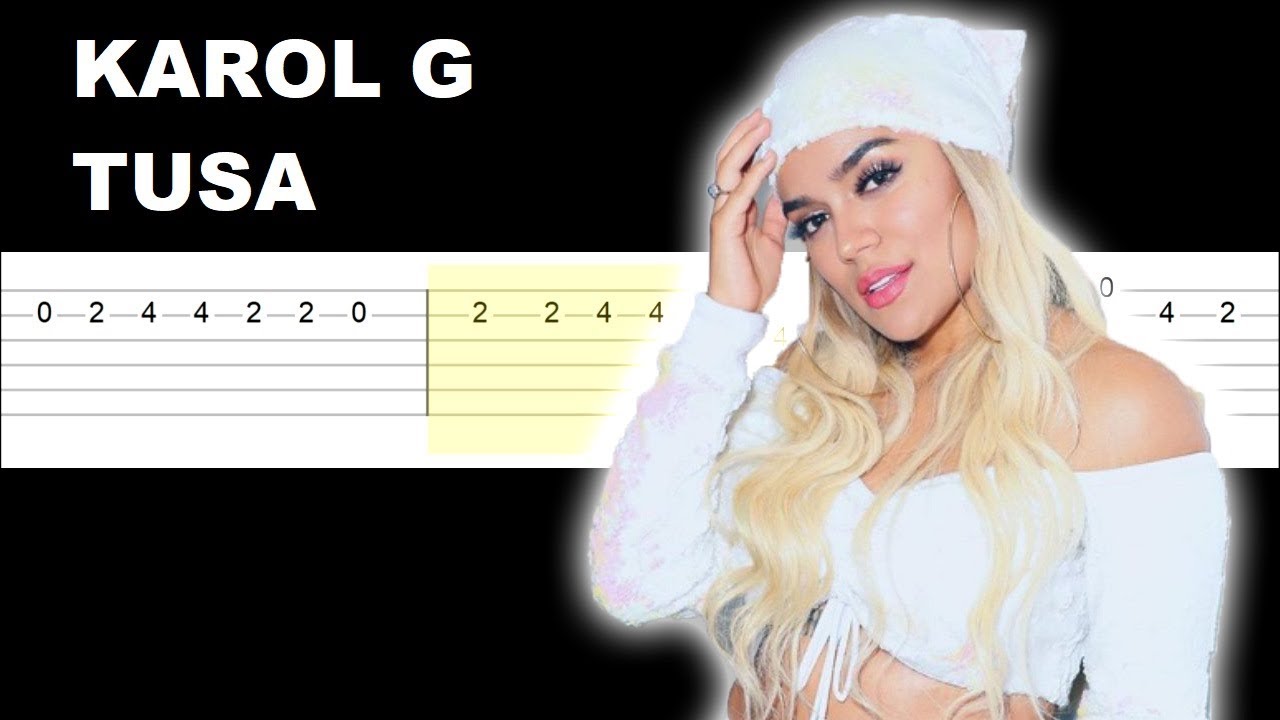 KAROL G, Nicki Minaj - Tusa (Easy Guitar Tabs Tutorial)