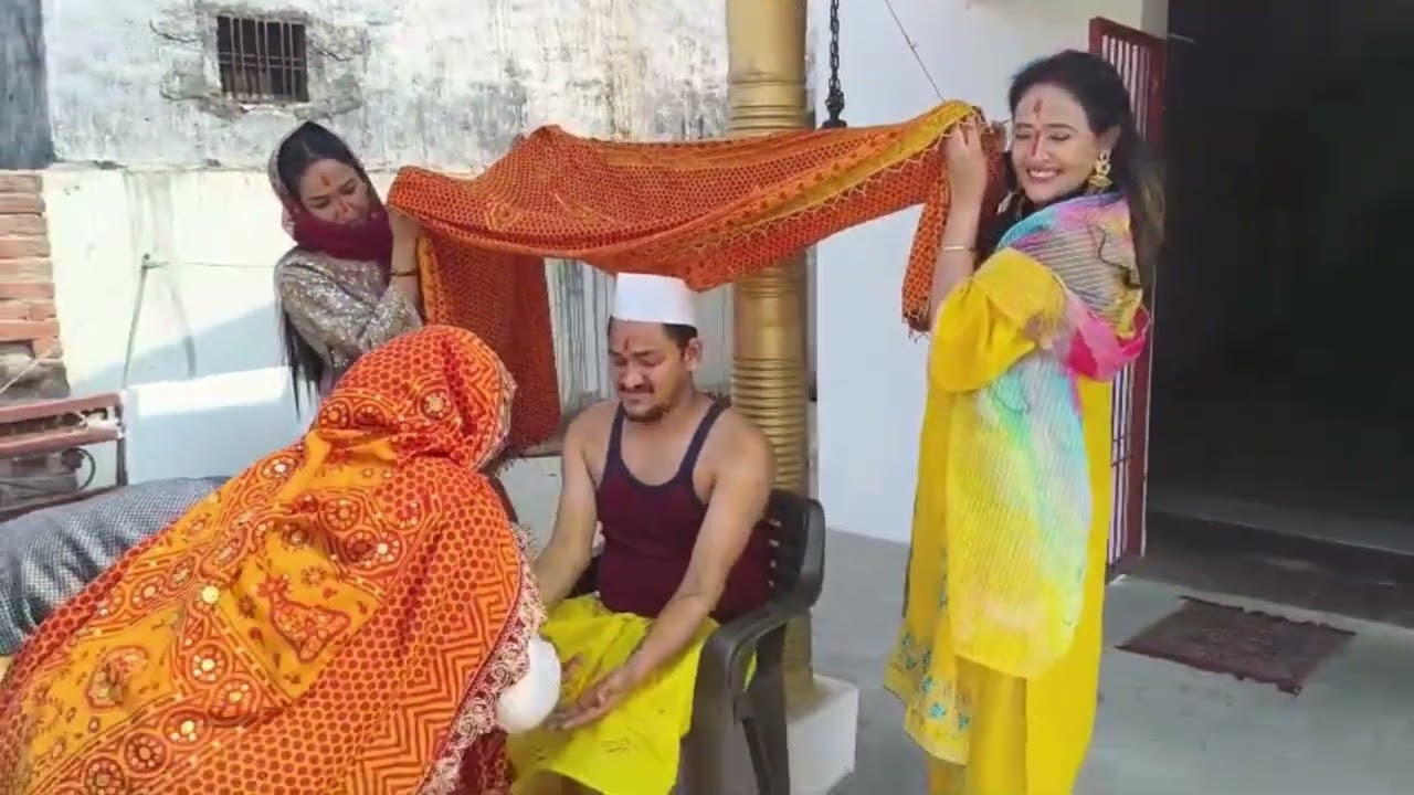 Bhai ka mundan😯||pahadi riwaj||Lucknow||