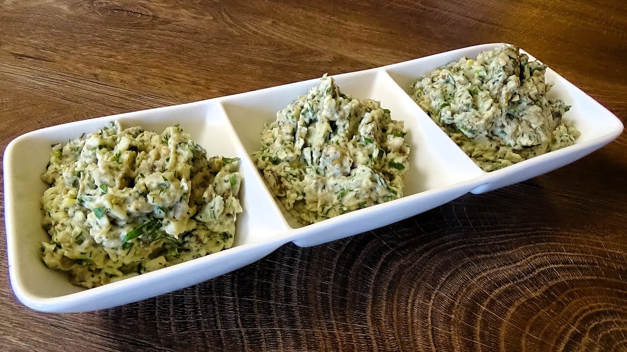 Закуска из баклажанов и жареного чеснока. Свежая летняя закуска с непревзойденным вкусом.