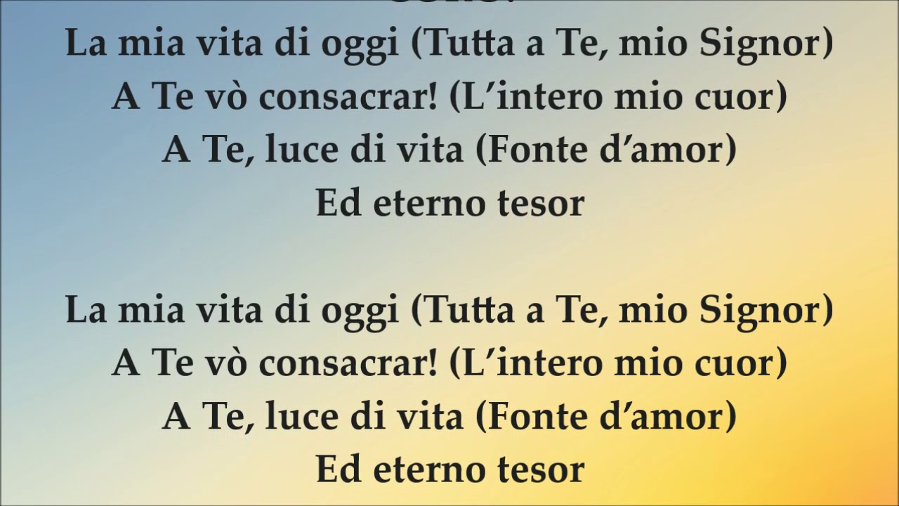 Cantico: 