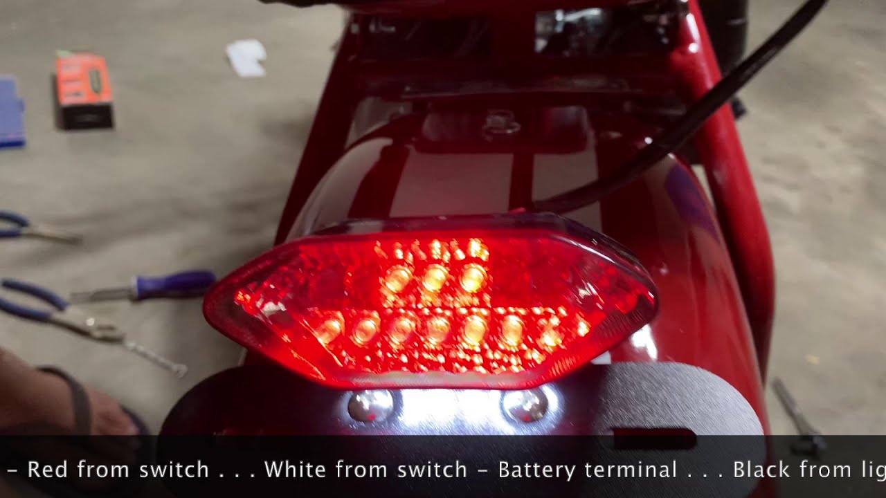 Coleman CT200U-EX mini bike brake light installation (step-by-step)