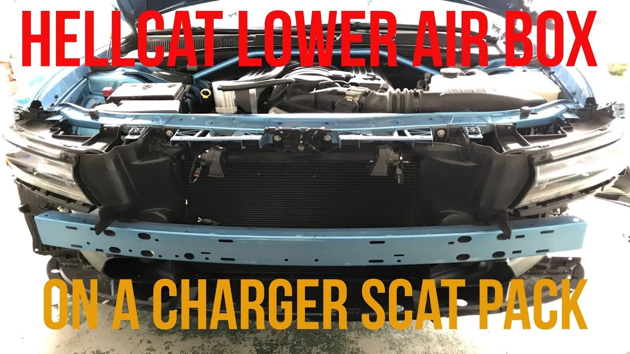 Hellcat air box on a charger scat pack