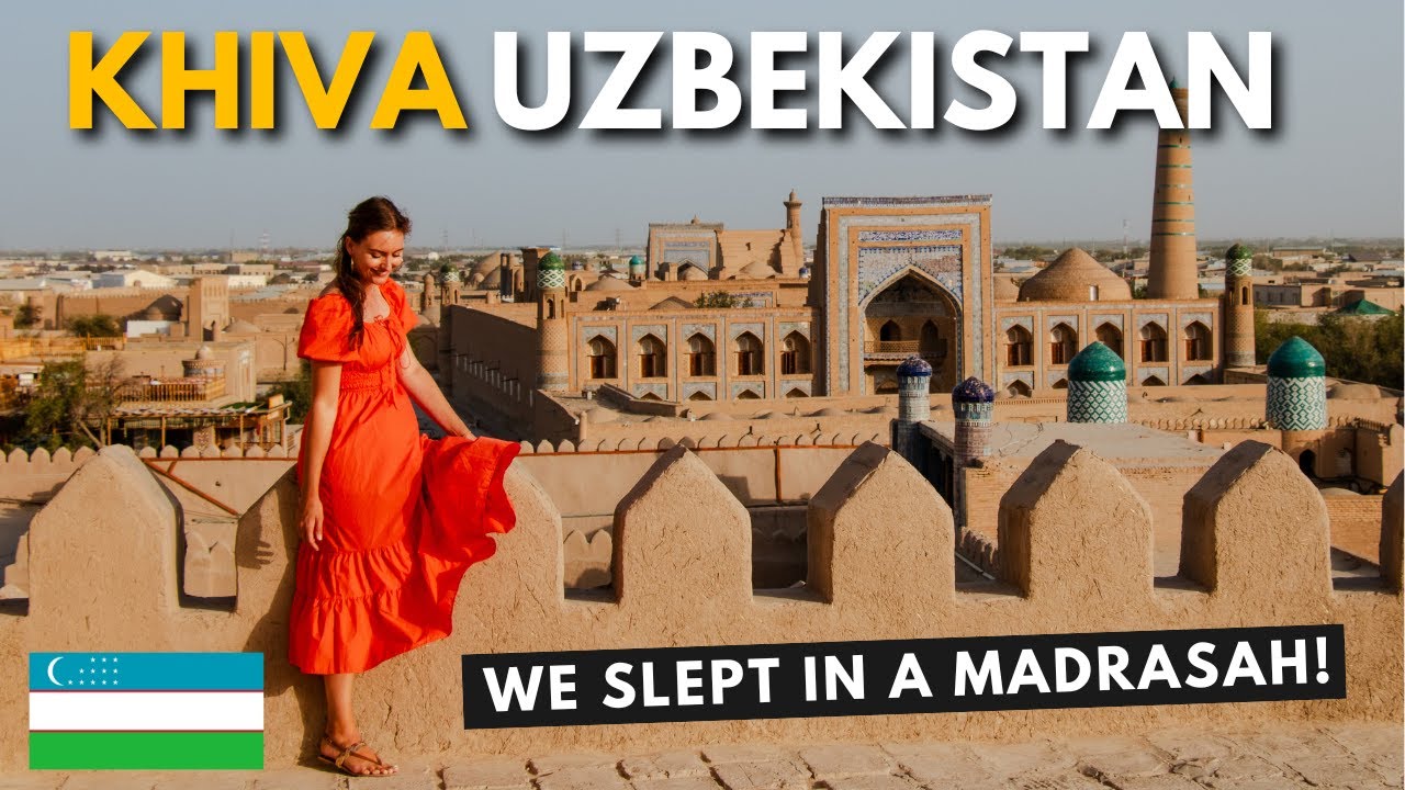 Stunned by Khiva, Uzbekistan 🇺🇿 Staying in old Madrasah & Overnight Sleeper Train Experience (1/2)