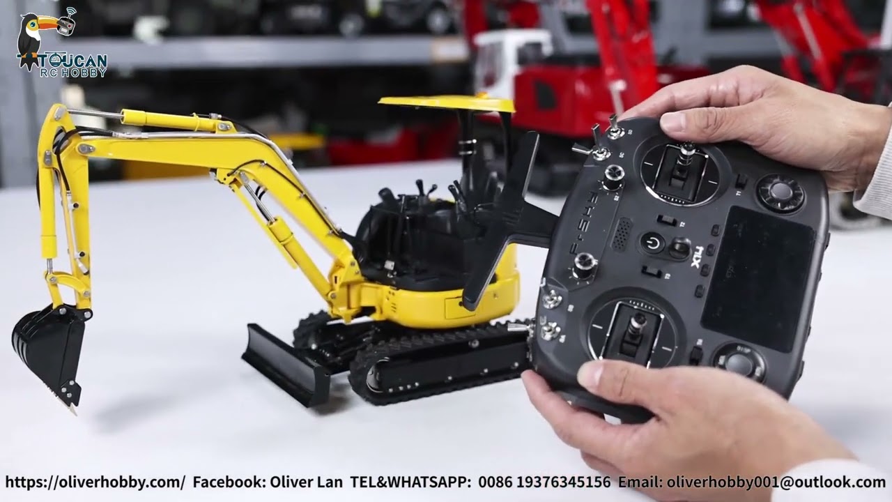 How is the 1/14 PC30 RC hydraulic excavator do fine digging with X14 radio control curve