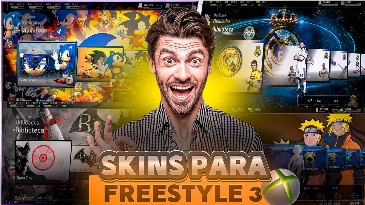 طريقة تحميل وتركيب SKINS FOR XBOX 360 RGH FREESTYLE 