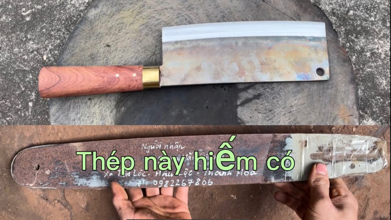 Bao nhiêu năm rèn dao phở chặt không ngờ lại gặp loại thép này chặt sắt sắc như thái rau canh